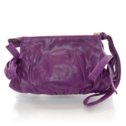 Gucci Leather Hysteria Clutch Purple 3 of 8