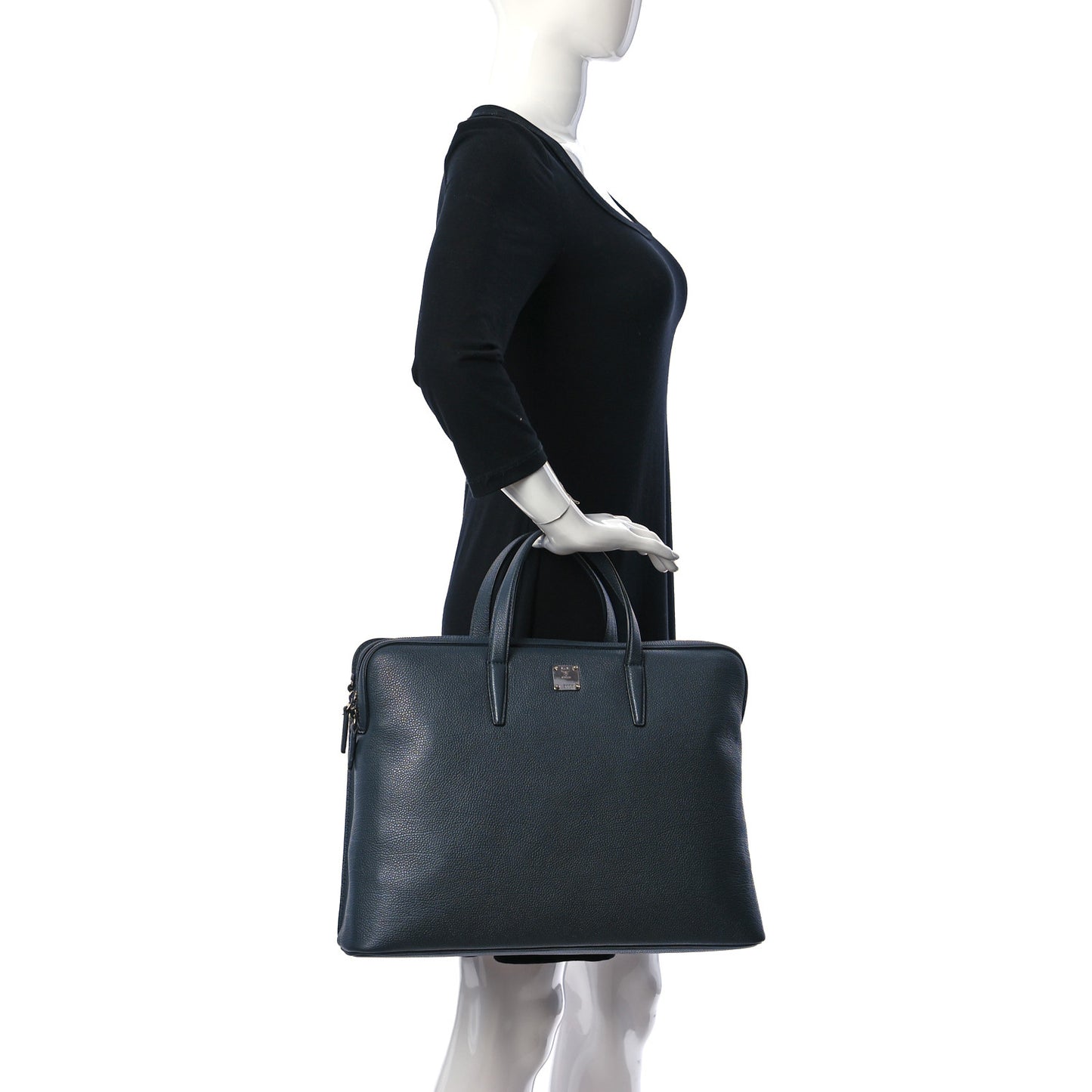 Calfskin Briefcase Navy Blue