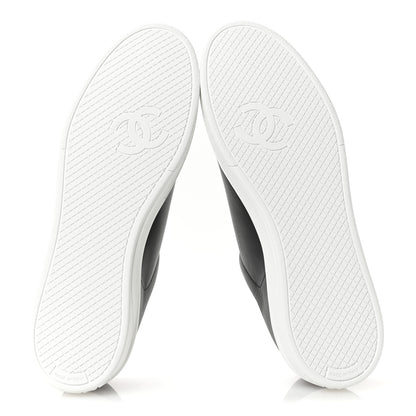 Chanel Calfskin CC Uniform Womens Sneakers 40 Black 6 of 8