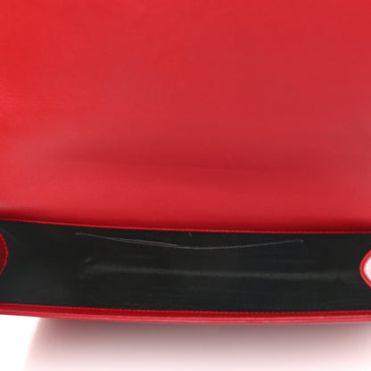 Saint Laurent Calfskin Monogram Large Belle De Jour Clutch Red 6 of 9
