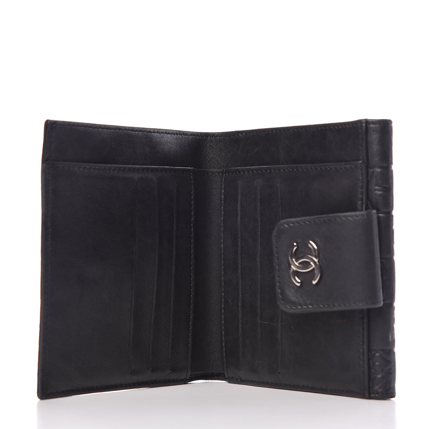 Chanel Lambskin Precious Symbols French Wallet Black 5 of 10