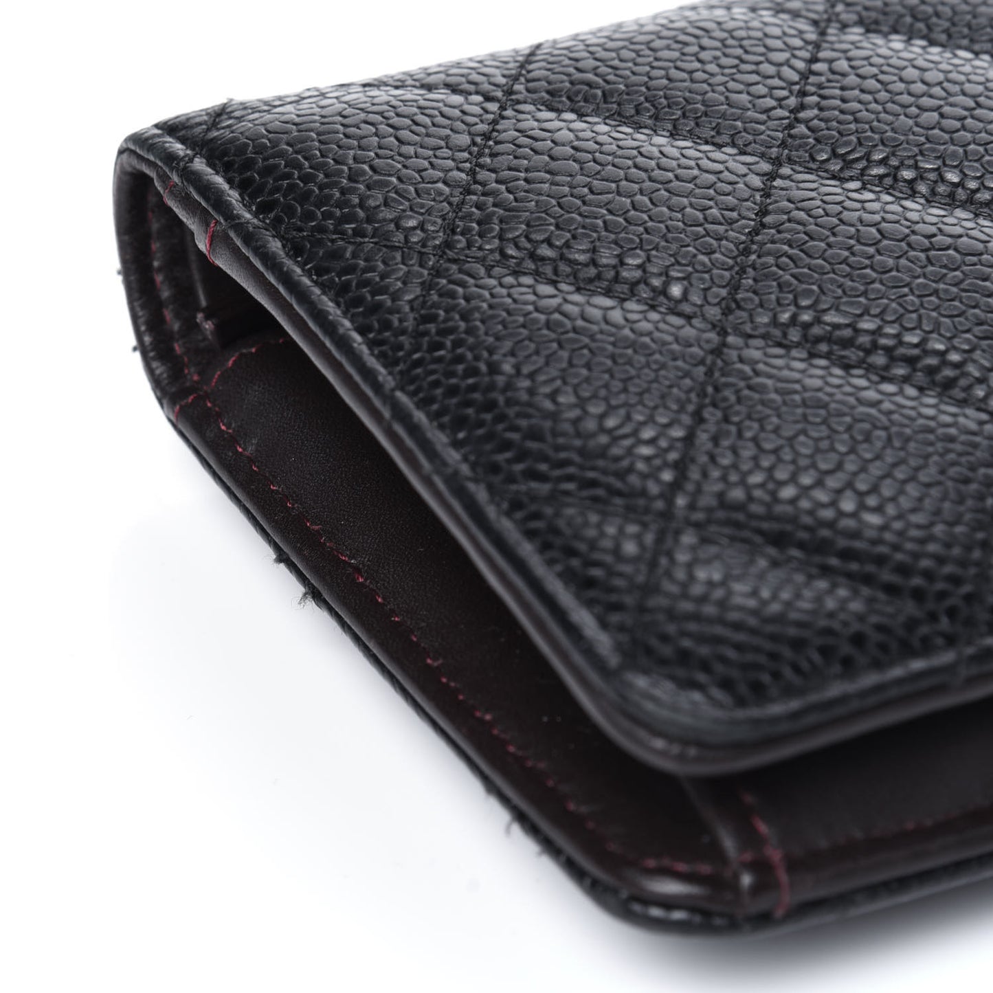 Caviar Quilted Yen Wallet Black