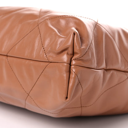 Chanel Shiny Calfskin Quilted Chanel 22 Camel 10 of 10