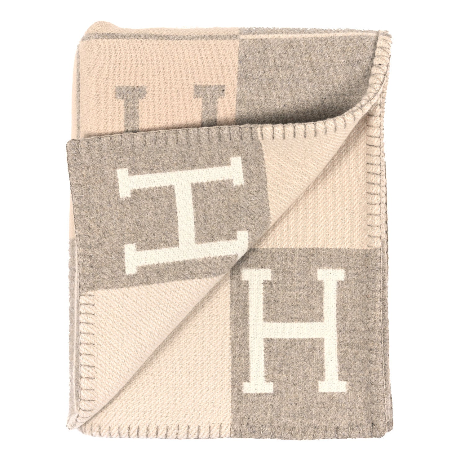 Hermes Wool Cashmere Avalon III Blanket Coco Camomille 2 of 3