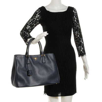 Prada Saffiano Lux Large Tote Baltico 2 of 10