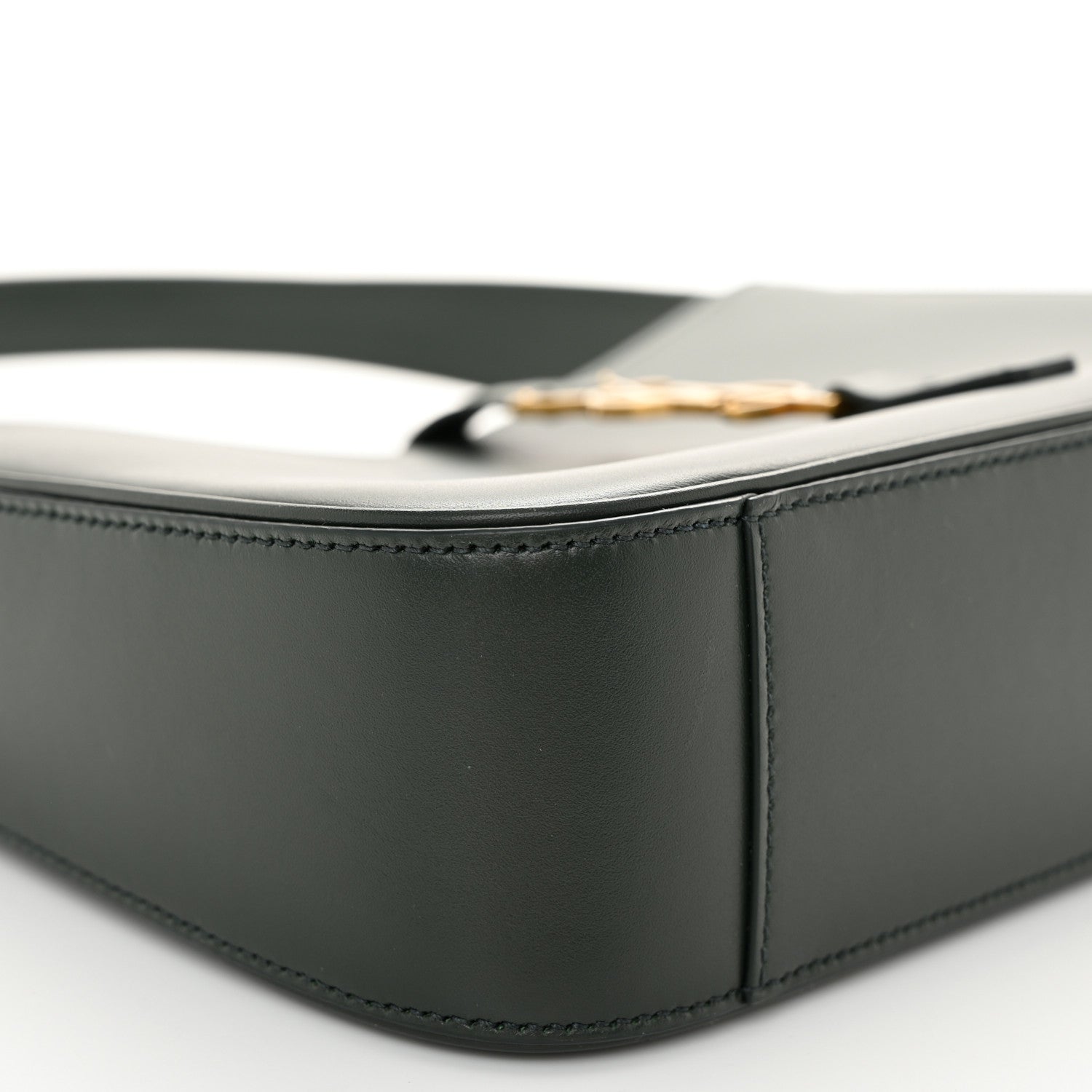Saint Laurent Smooth Calfskin Le 5 A 7 Hobo Vert Fonce 9 of 12