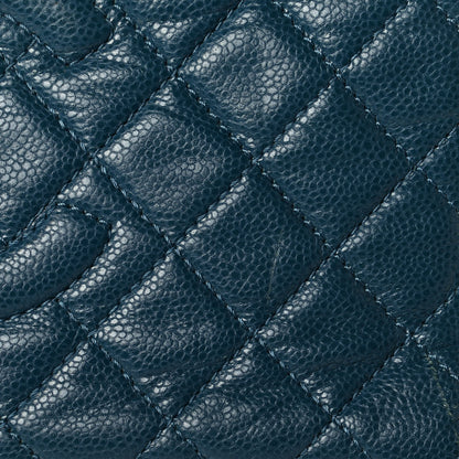 Chanel Caviar Quilted Timeless CC Shopping Tote Blue 6 of 7