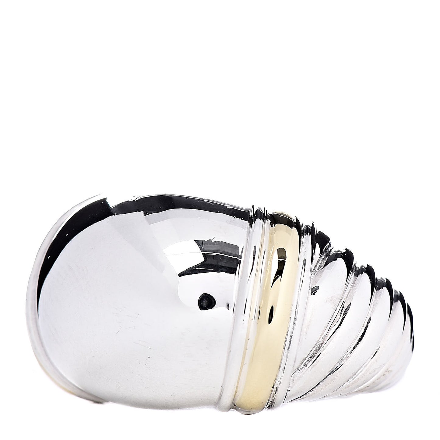 Sterling Silver 18K Yellow Gold Metro Dome Ring 59 8.75
