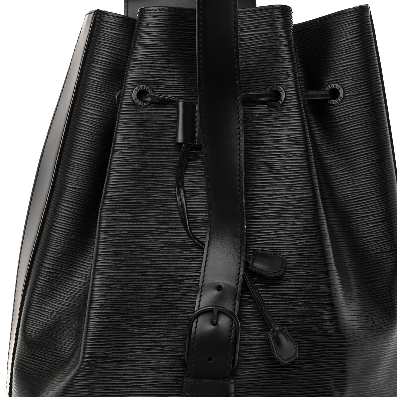 Louis Vuitton Epi Sac a Dos Drawstring Bag Black 7 of 10