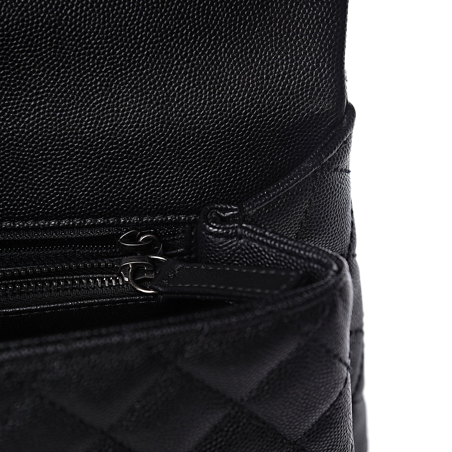 Chanel Caviar Lizard Quilted Large Coco Handle Flap Black 13 of 17