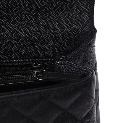 Chanel Caviar Lizard Quilted Large Coco Handle Flap Black 13 of 17