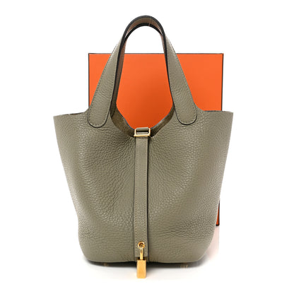 Hermes Taurillon Clemence Picotin Lock 18 PM Sauge 10 of 10