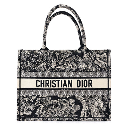 Christian Dior Canvas Embroidered Medium Dioriviera Toile De Jouy Reverse Book Tote Blue 1 of 12
