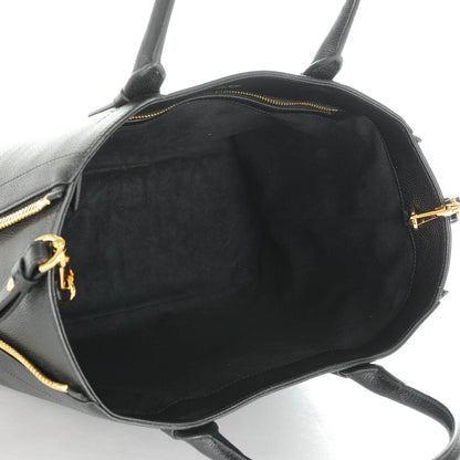 Tom Ford Pebbled Calfskin Medium Jennifer Zip Tote Black 5 of 6