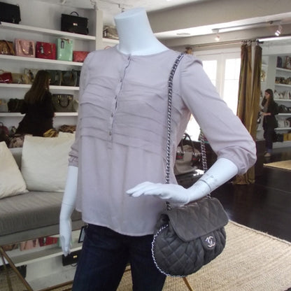 Chanel Washed Lambskin Quilted Medium Chain Around Messenger Taupe 2 of 12