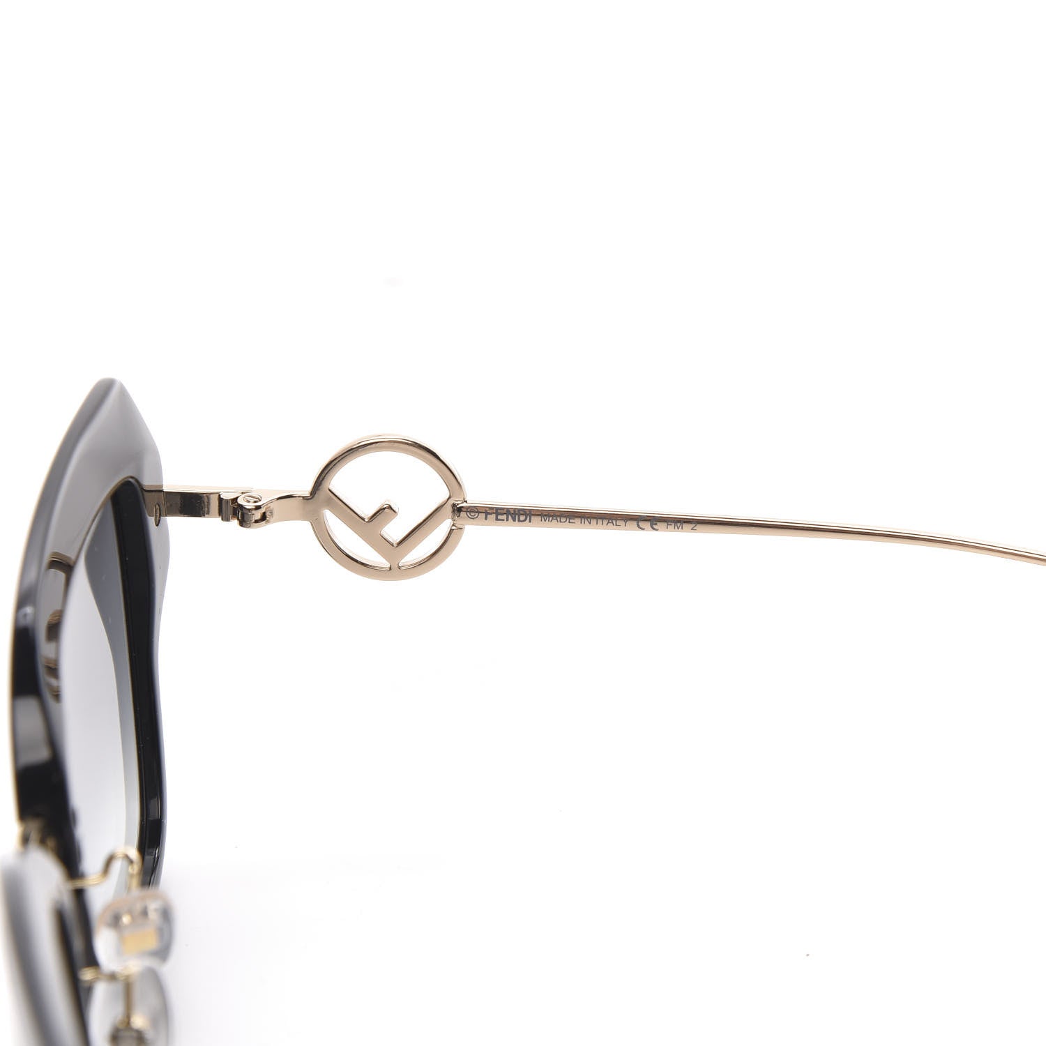 Fendi Acetate Metal F is Fendi Square Cat Eye Sunglasses FF 0424/F/S Black 6 of 7