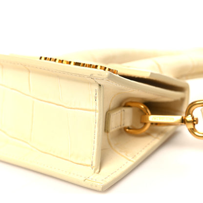 Jacquemus Calfskin Crocodile Embossed Le Chiquito Beige 9 of 9