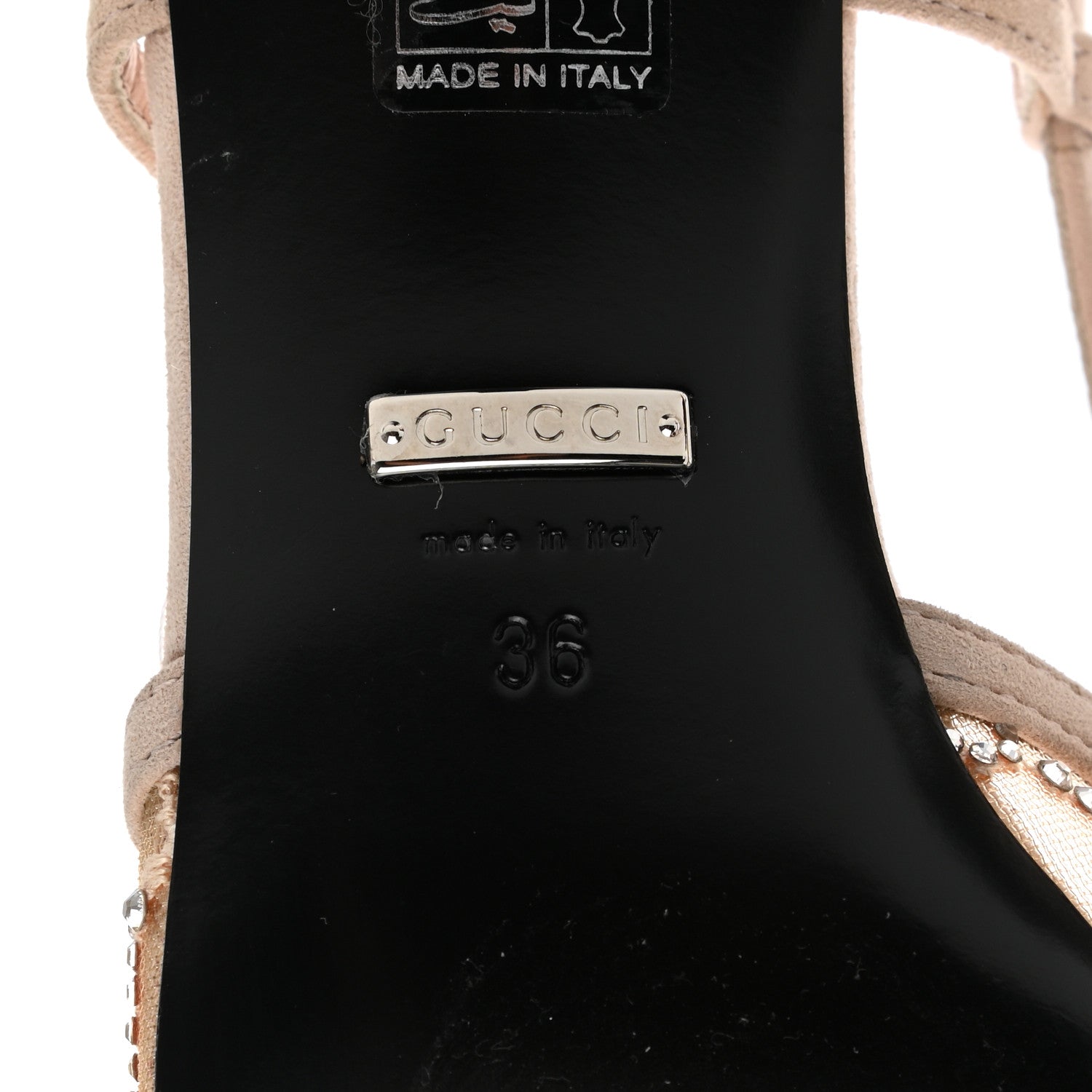 Gucci Tela Retino Kid Scamosciato Crystal GG Monogram Square G 35mm Slingback Pumps 36.5 Light Powder Skin Rose 6 of 8