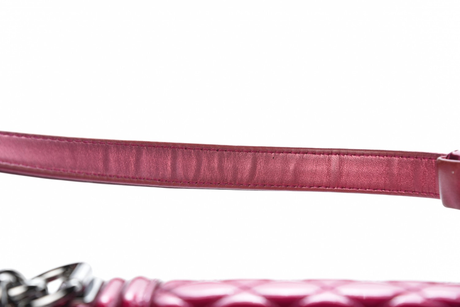 Chanel Metallic Patent Calfskin Quilted Small Boy Flap Pink 9 of 17