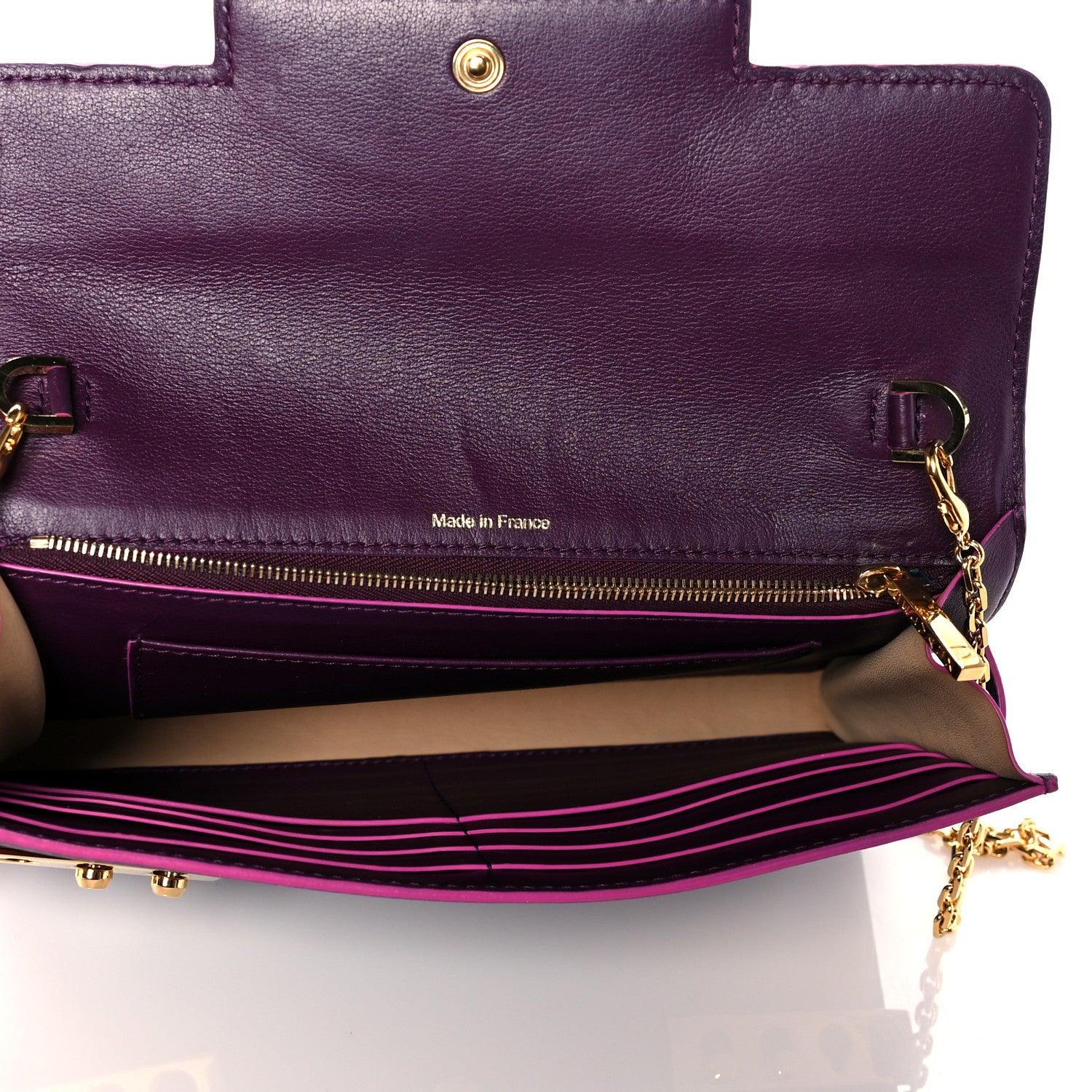 Delvaux Calfskin Tempete Pochette Burgundy 5 of 10
