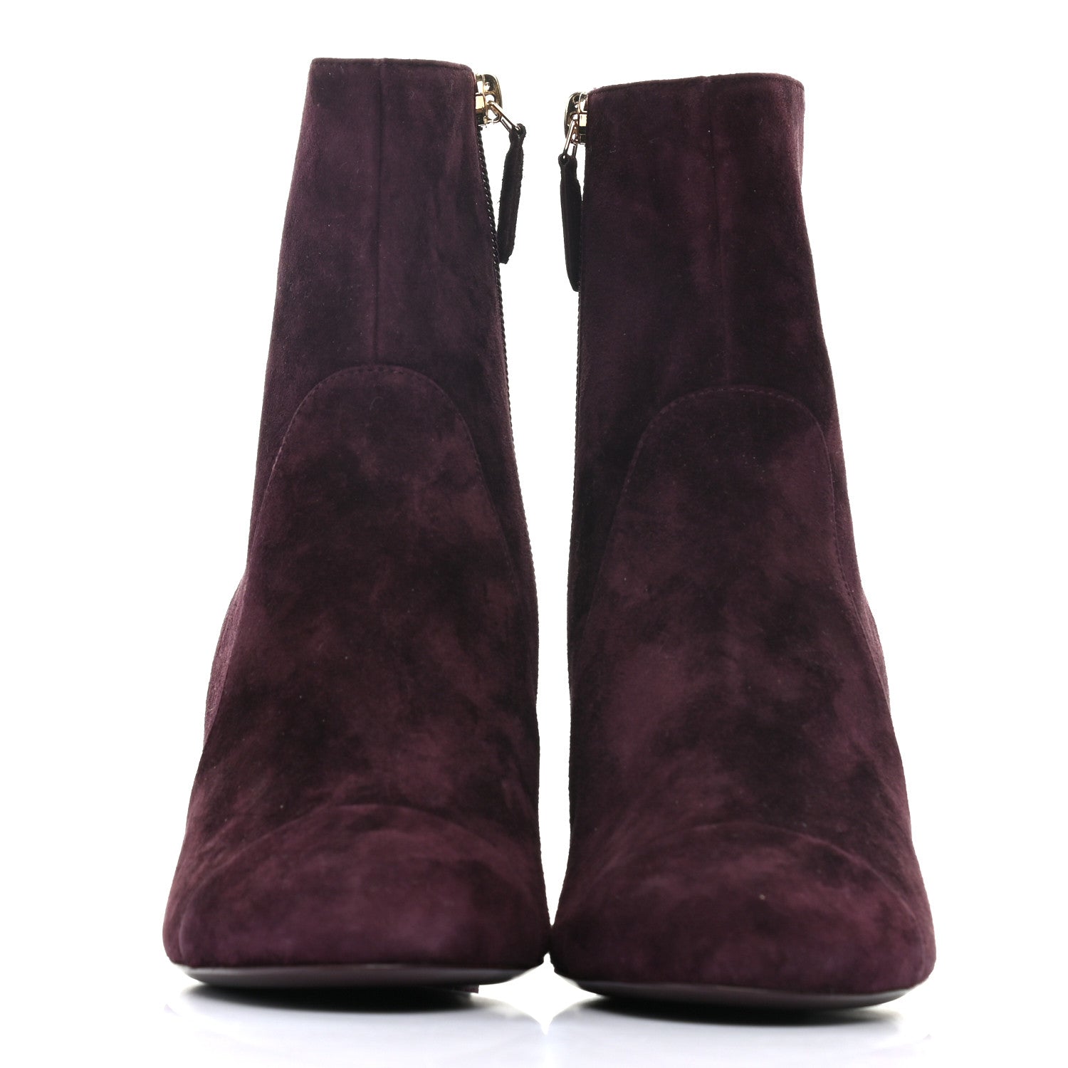 Chanel Suede Calfskin Chain Boots 38 Burgundy 3 of 7