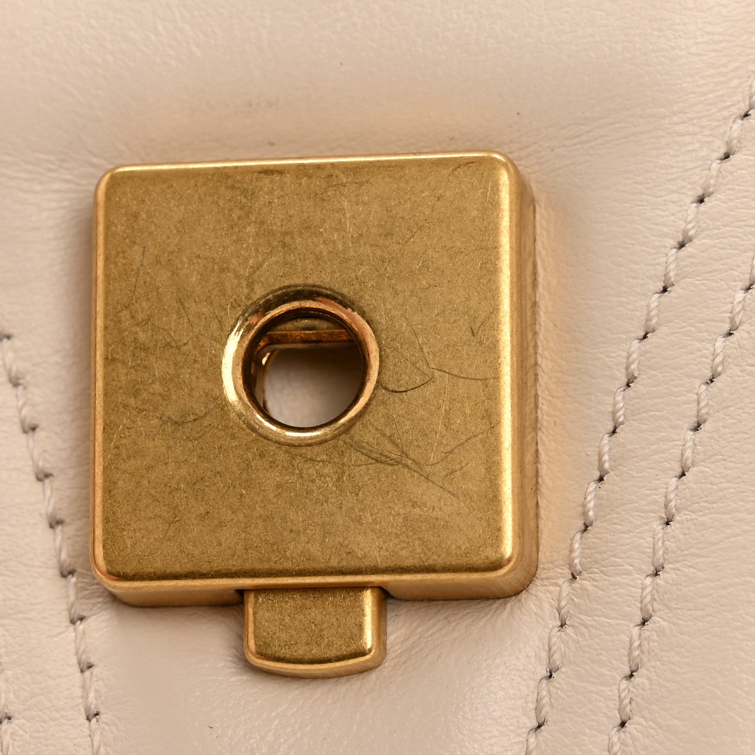 Gucci Calfskin Matelasse Small GG Marmont Shoulder Bag White 12 of 14