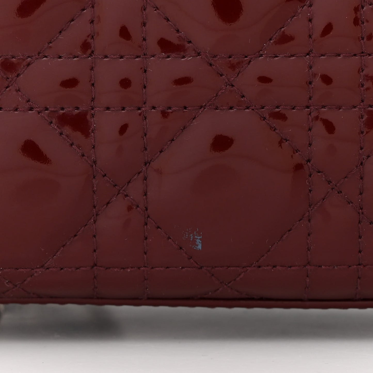 Patent Cannage Large Lady Dior Burgundy