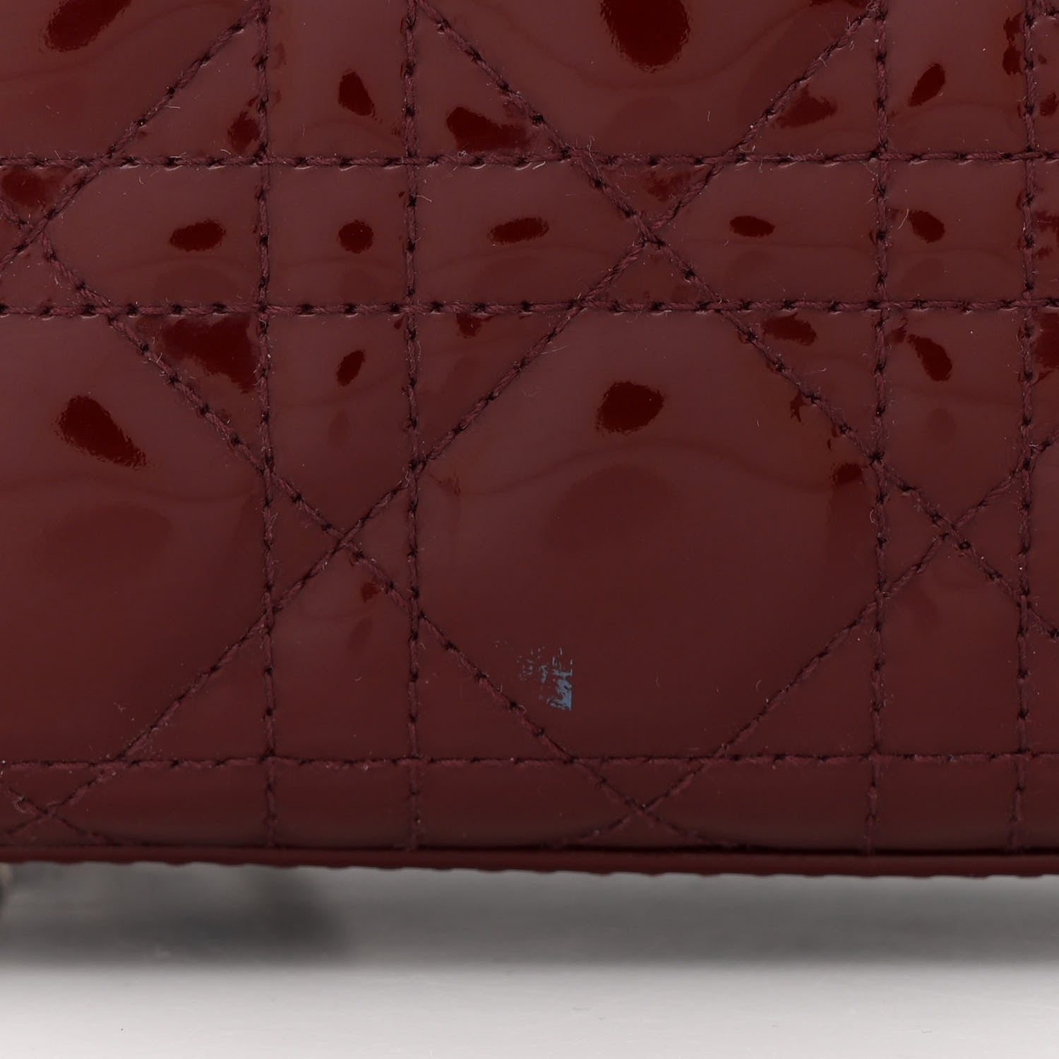 Christian Dior Patent Cannage Large Lady Dior Burgundy 12 of 12