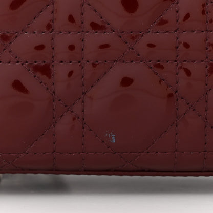 Christian Dior Patent Cannage Large Lady Dior Burgundy 12 of 12
