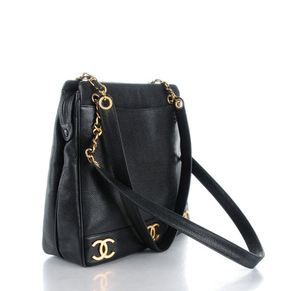 Chanel Caviar CC Shoulder Bag Black 3 of 8