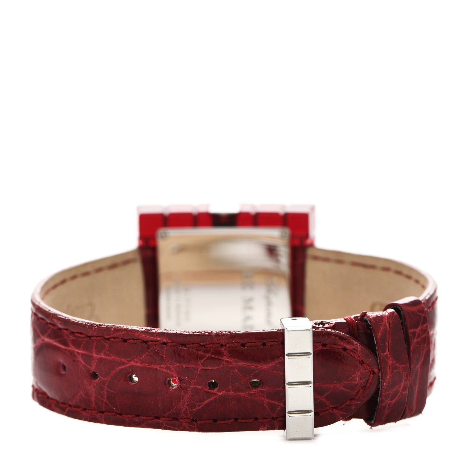 Chopard Stainless Steel Alligator Diamond Red Resin 32mm Be Mad Quartz Watch Red 3 of 4