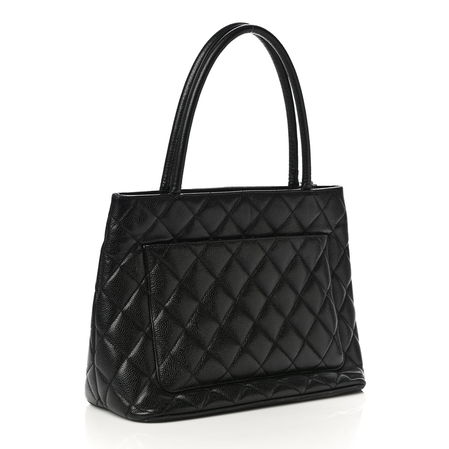 Caviar Quilted Medallion Tote Black