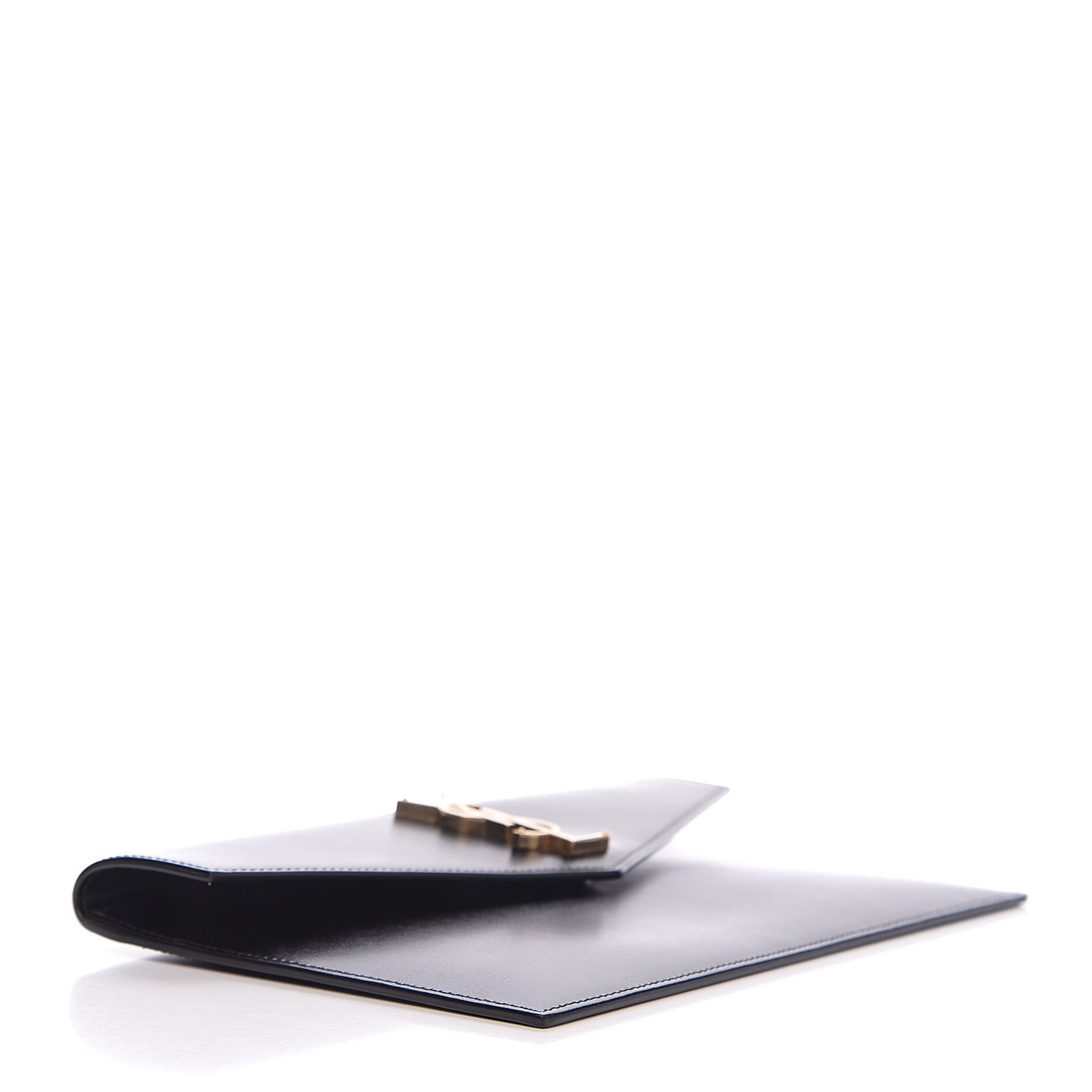 Smooth Shiny Calfskin Monogram Uptown Pouch Black