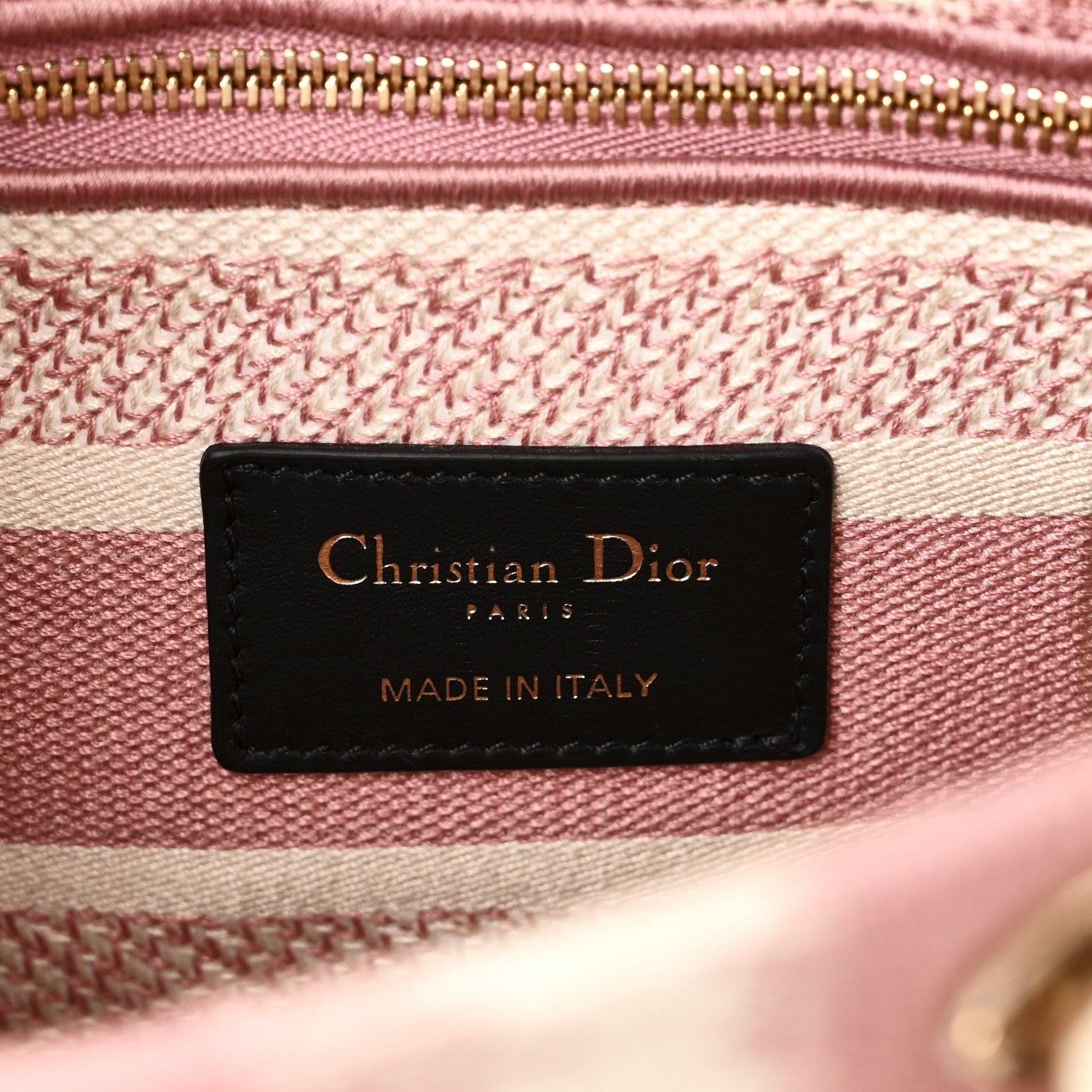 Christian Dior Canvas Medium D-Stripes Lady D-Lite Pink 6 of 9