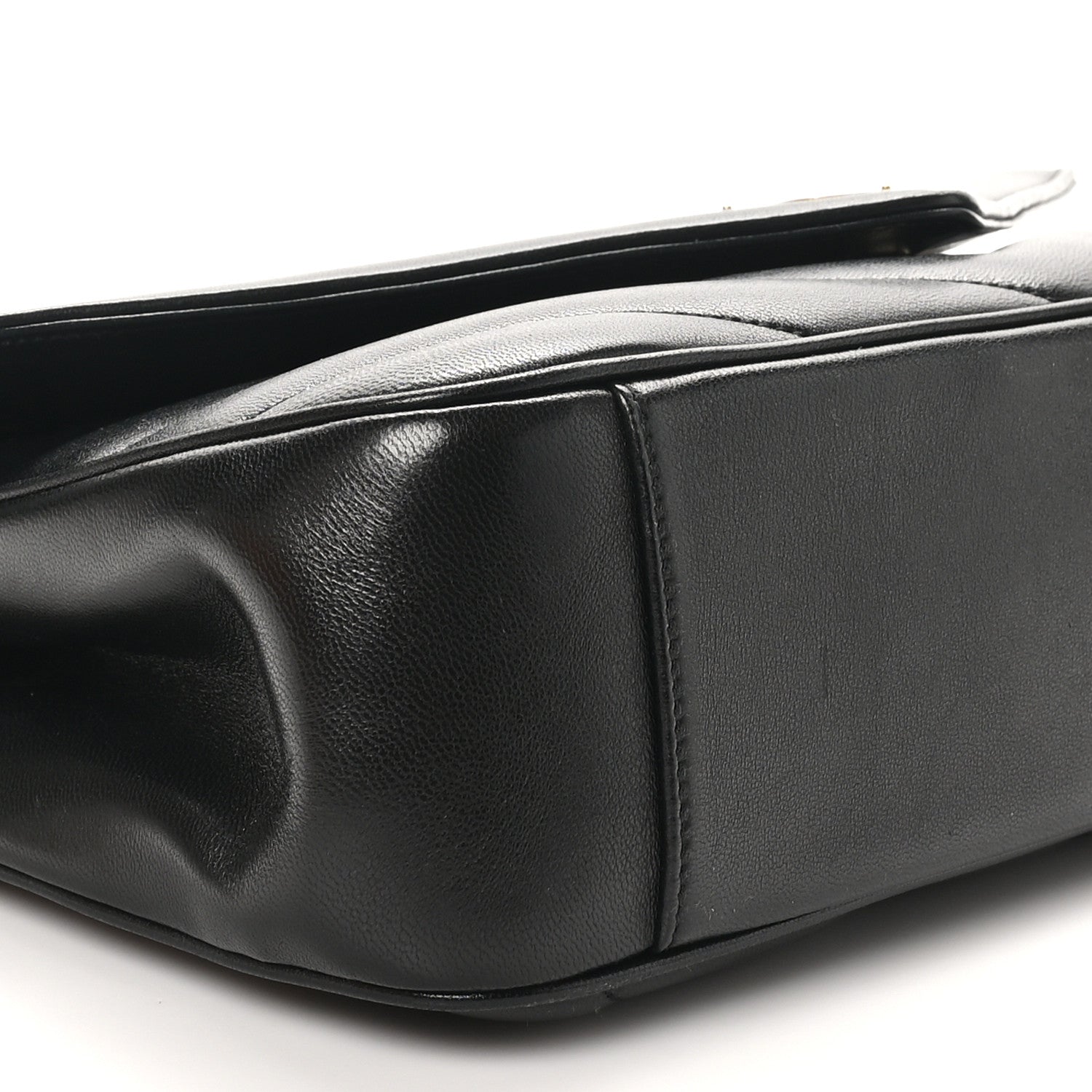 Saint Laurent Lambskin Chevron Quilted Medium Loulou Black 10 of 12