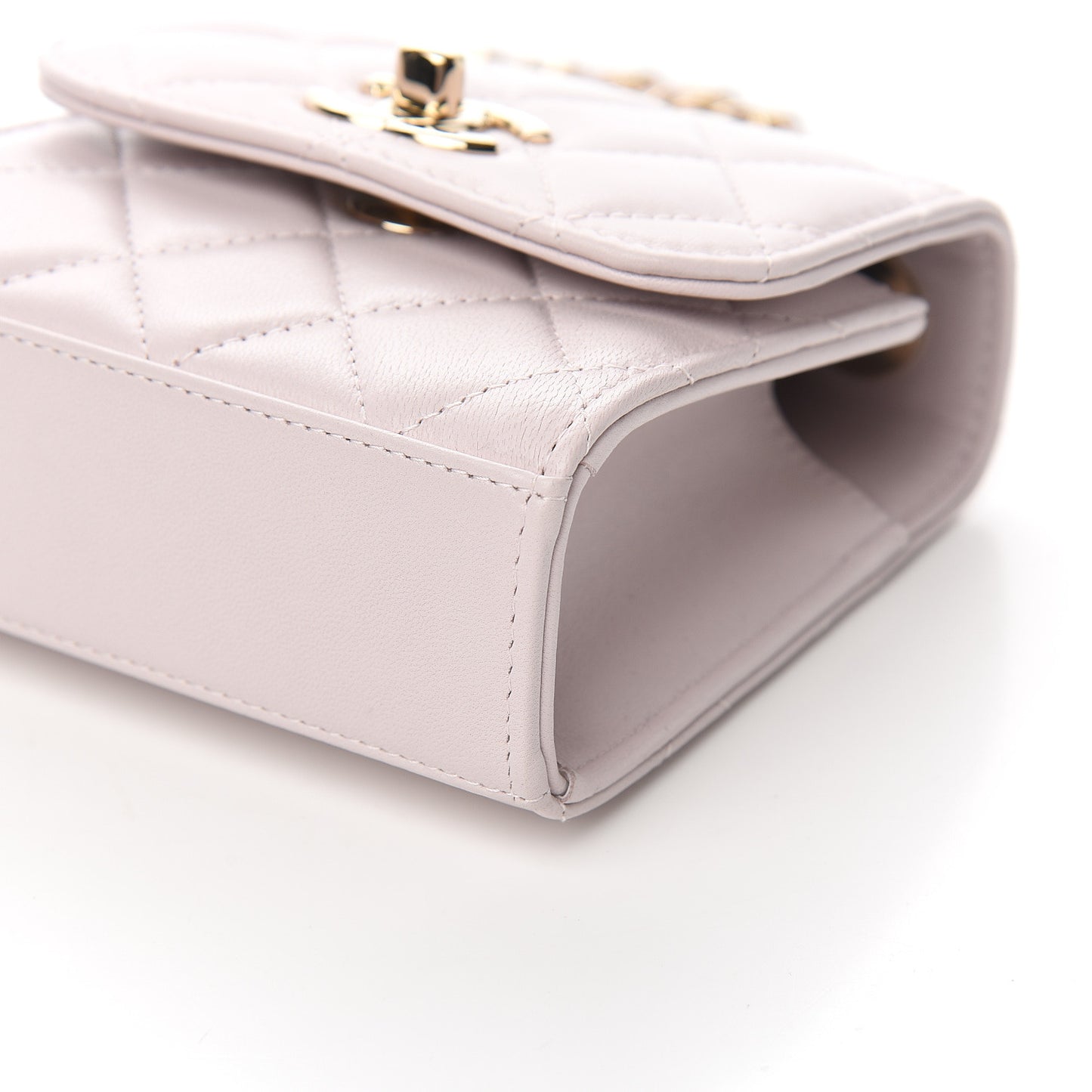 Lambskin Quilted Mini Trendy CC Clutch With Chain Lilas Lilac