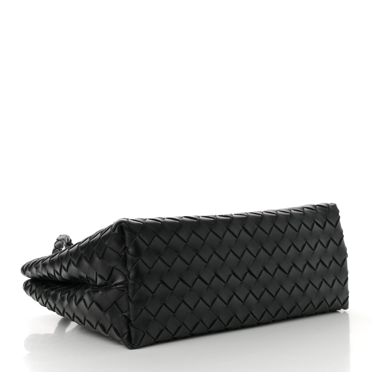 Nappa Intrecciato Medium Andiamo Shoulder Bag Black