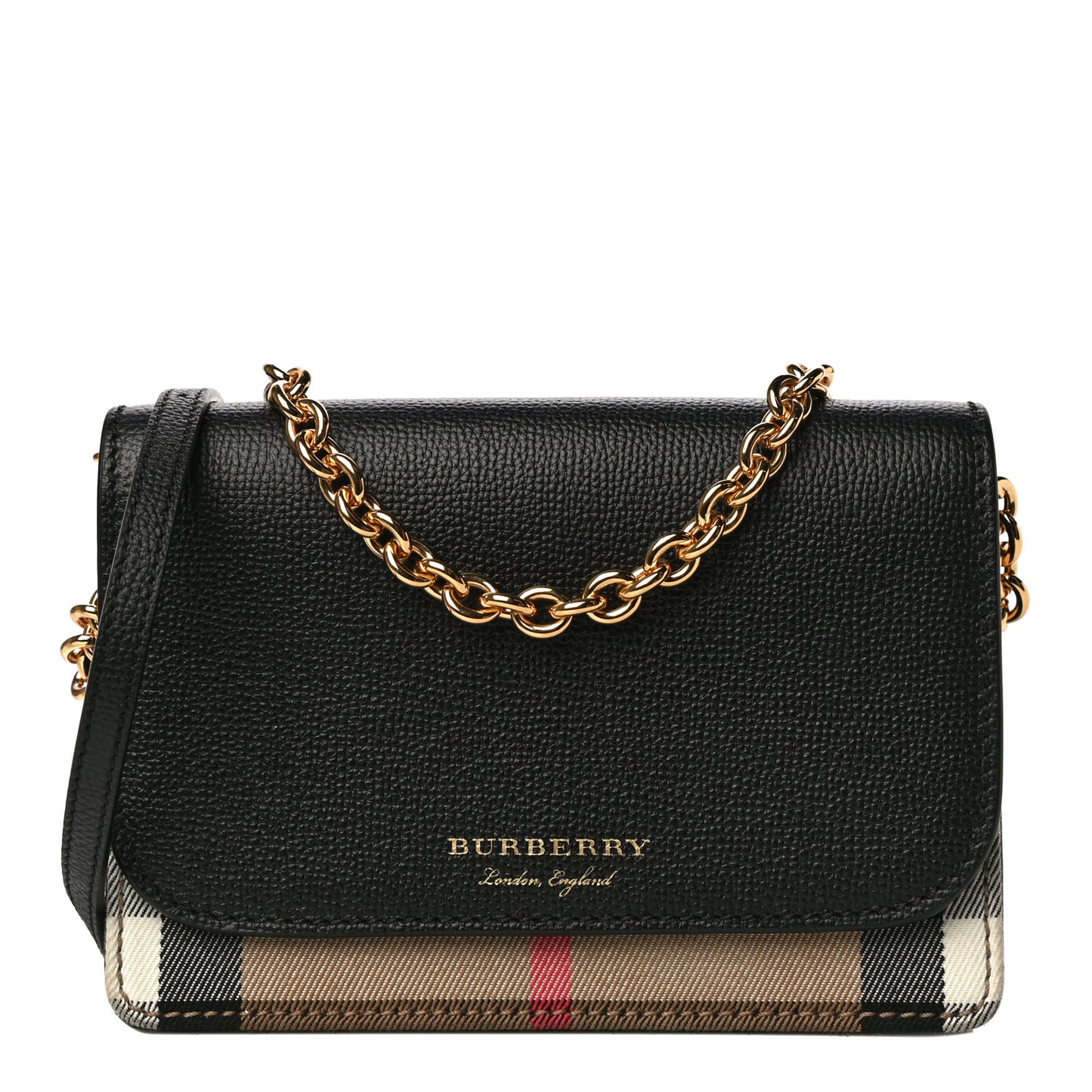 Calfskin Vintage Check Small Loxley Crossbody Black