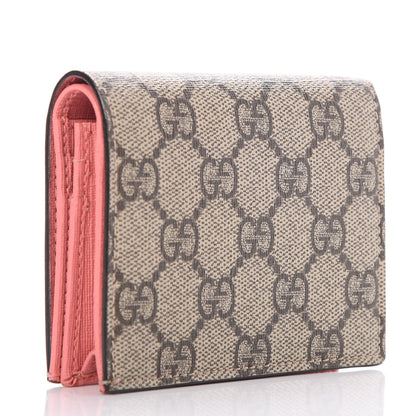 Gucci GG Supreme Monogram Face Embroidered Card Case Wallet Pink 3 of 7