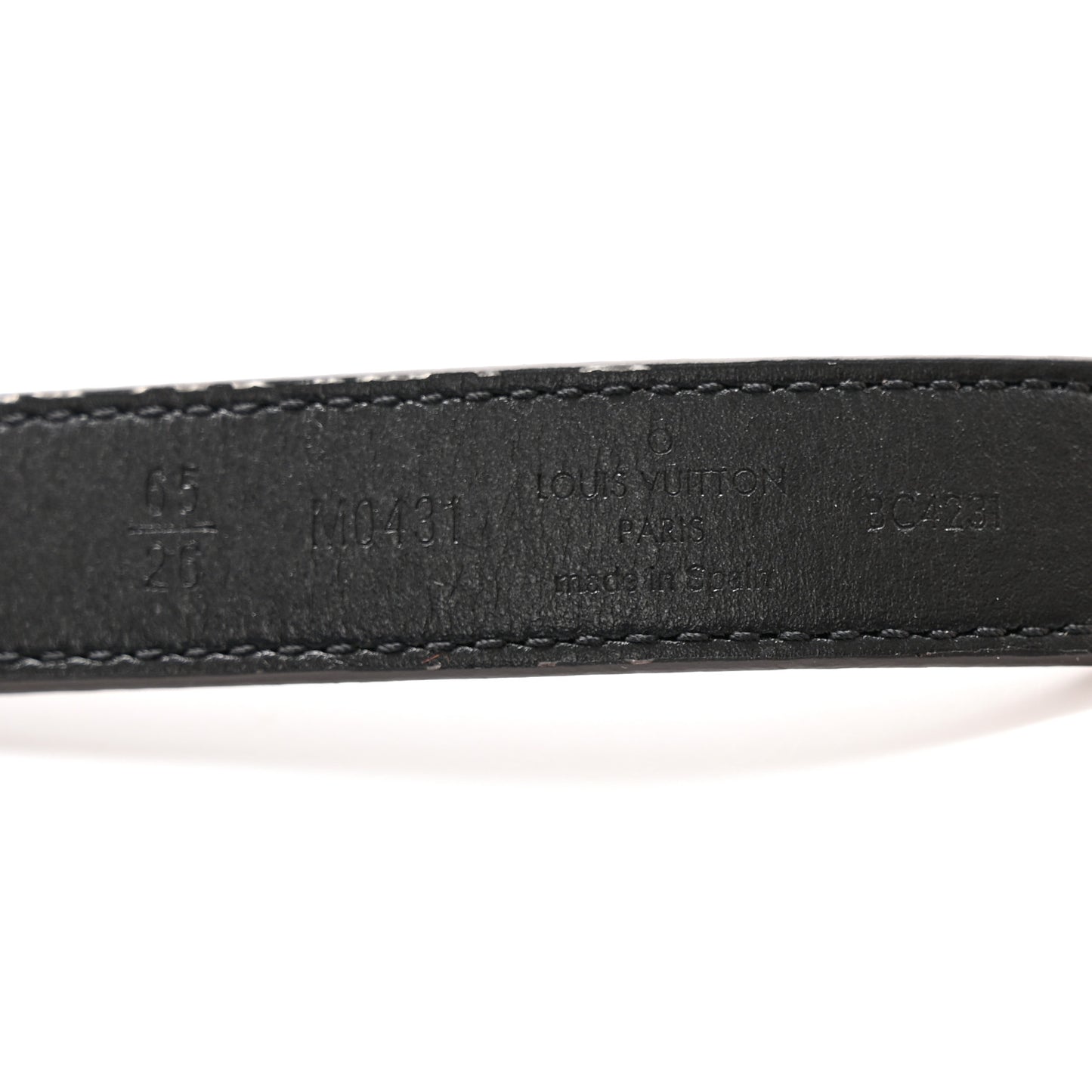 Calfskin Monogram 20mm LV Iconic Reversible Belt 65 26 Black