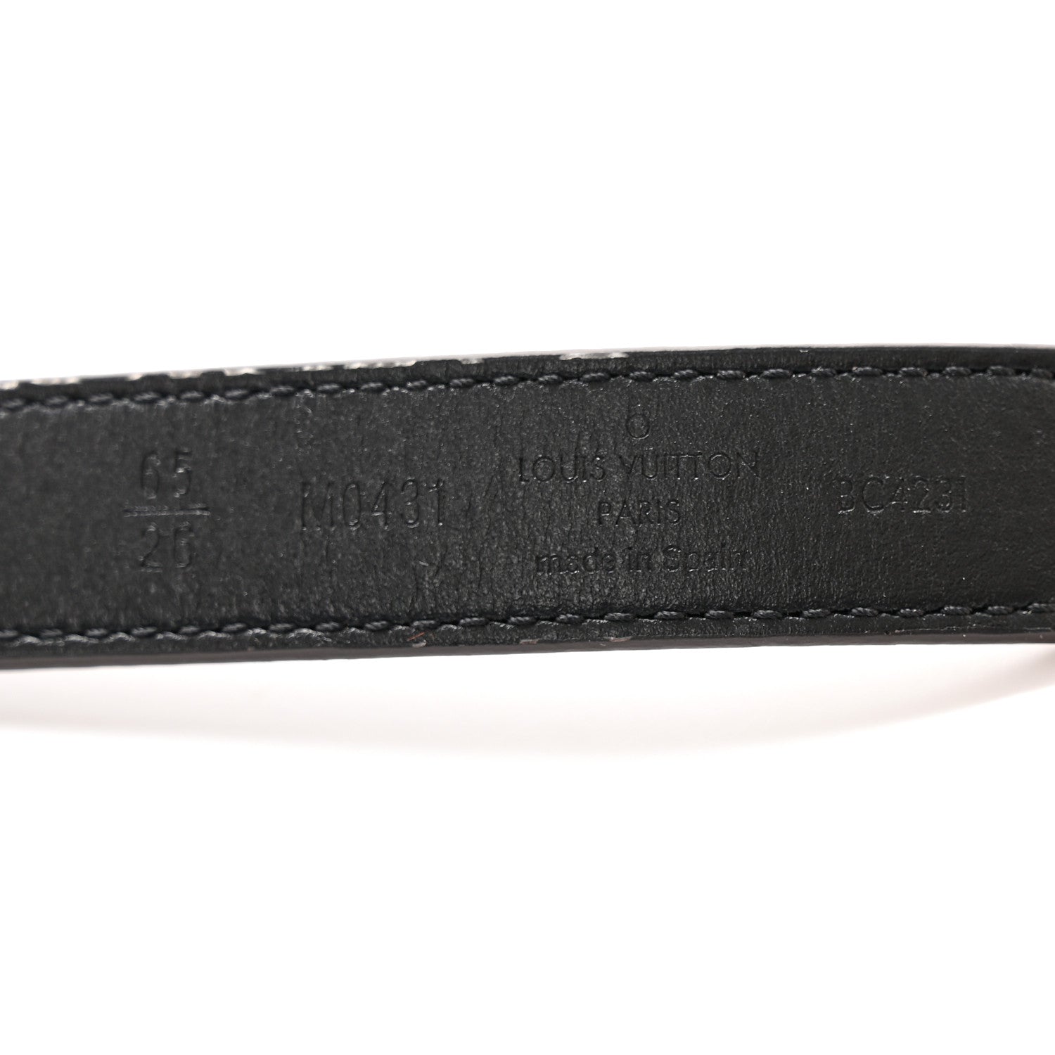 Louis Vuitton Calfskin Monogram 20mm LV Iconic Reversible Belt 65 26 Black 5 of 8
