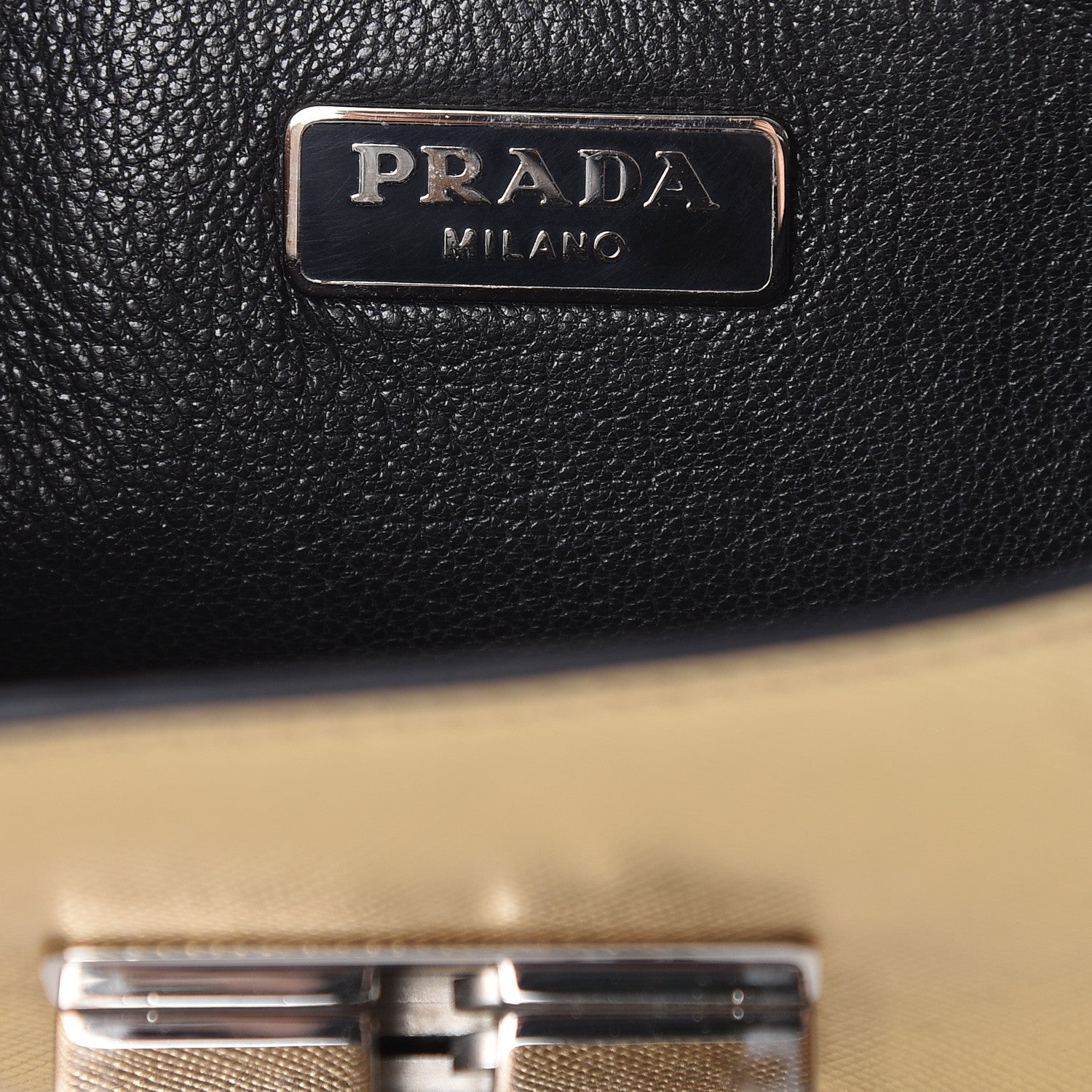 Prada Saffiano Lux Sound Shoulder Bag Platino 6 of 12