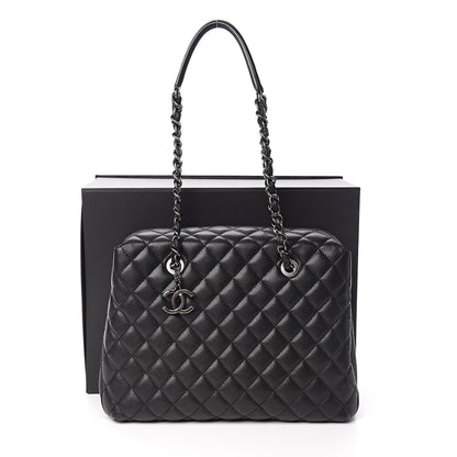 Chanel Caviar Quilted Small City Shopping Tote Black 12 of 12