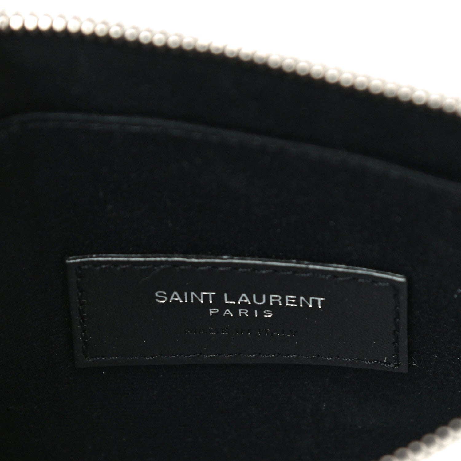 Saint Laurent Grain De Poudre Chevron Monogram Bill Pouch Crema Soft 6 of 11