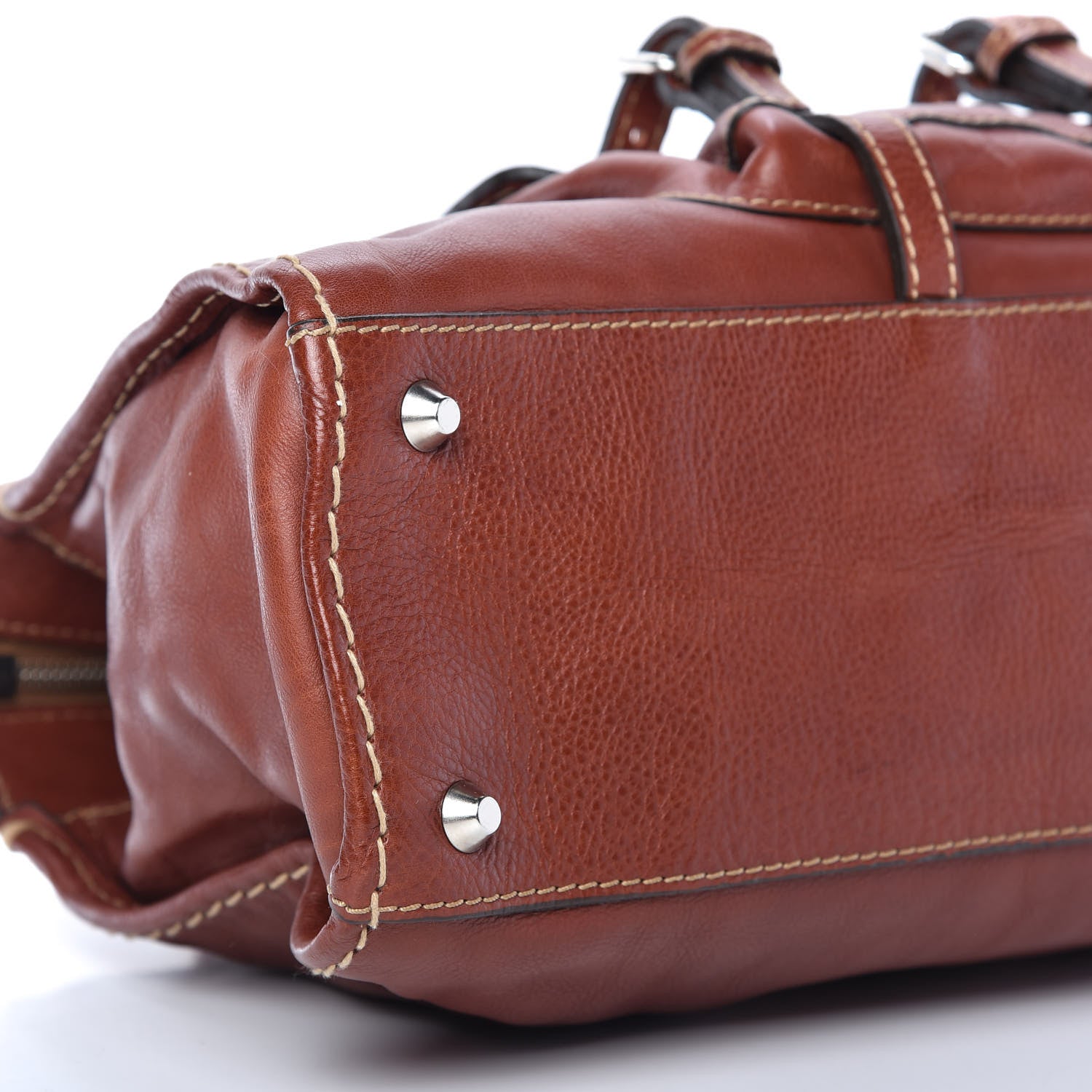 Chloe Calfskin Edith Satchel Ecureil Brown 6 of 11