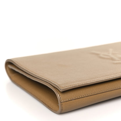 Saint Laurent Calfskin Large Belle De Jour Clutch Beige 8 of 9