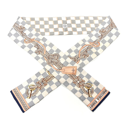 Louis Vuitton Silk Damier Azur Infinity Bandeau Azure Blue 1 of 3