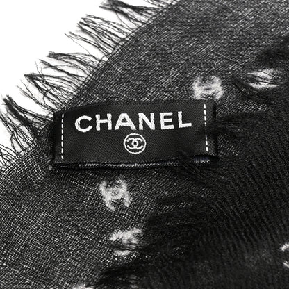 Chanel Cashmere Quilted CC Logo Scarf Black 3 of 3