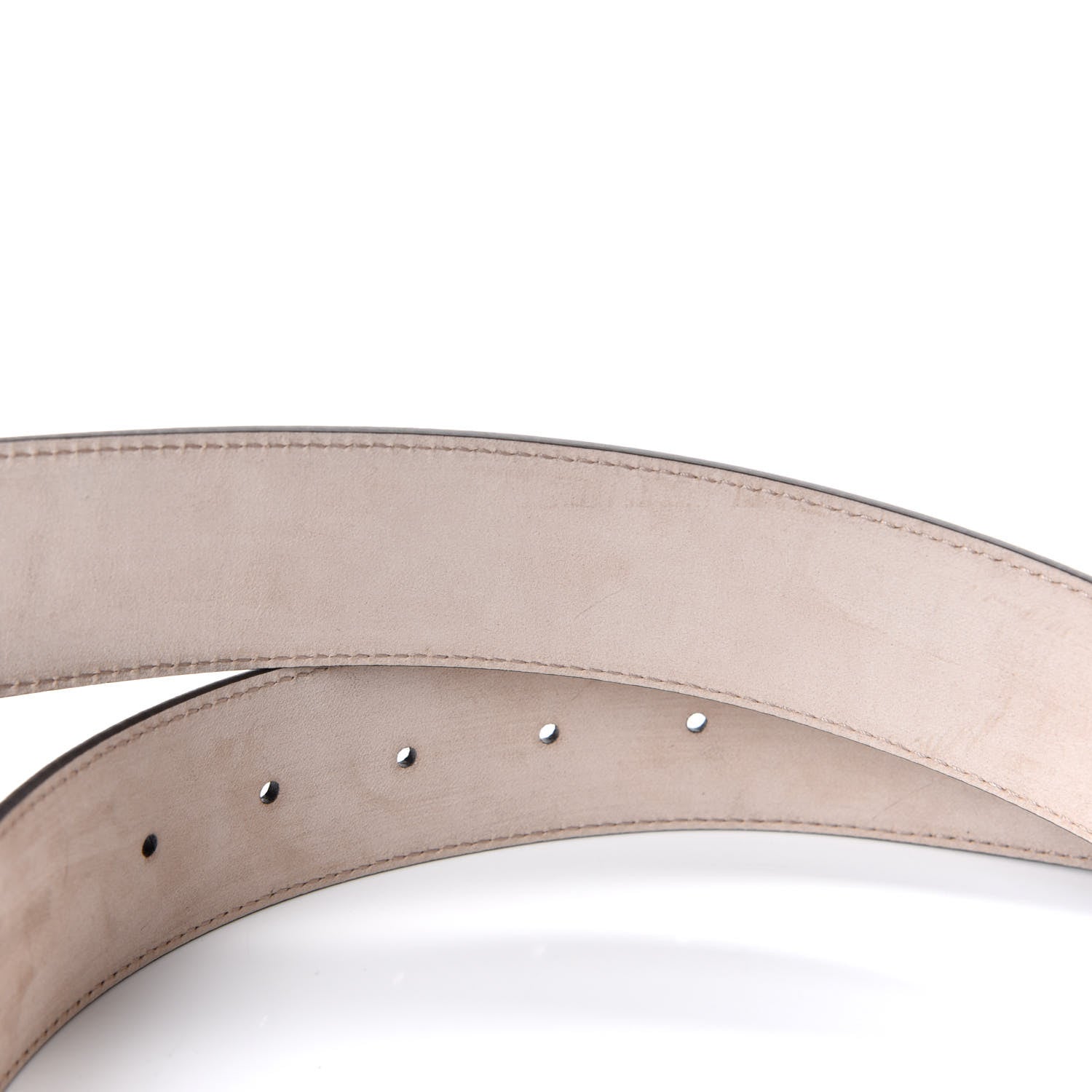 Gucci GG Supreme Monogram Selleria Calfskin Interlocking G 40mm Belt 95 38 Beige Ebony Cocoa 5 of 6