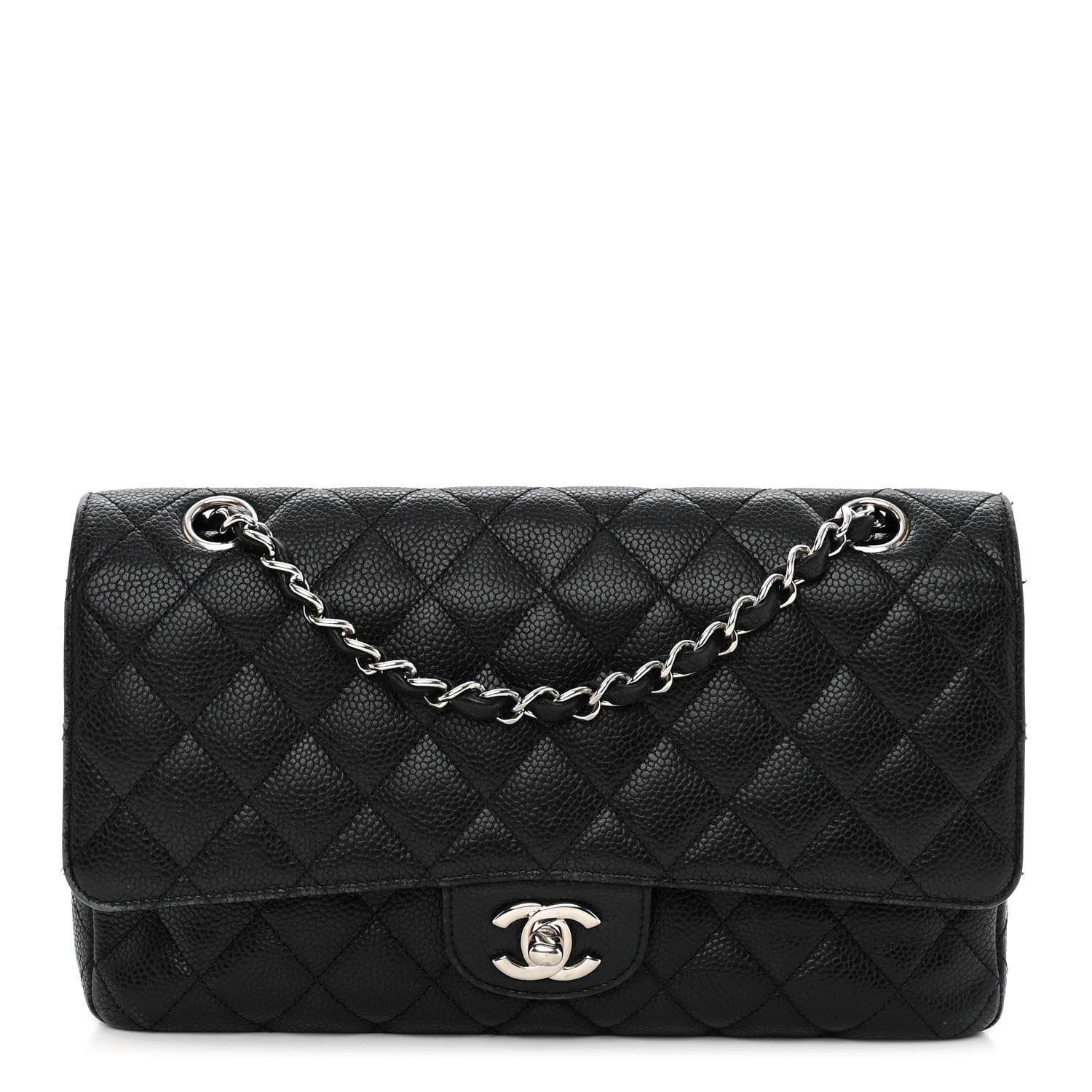 Chanel Caviar Quilted Medium Double Flap Black 1 of 13